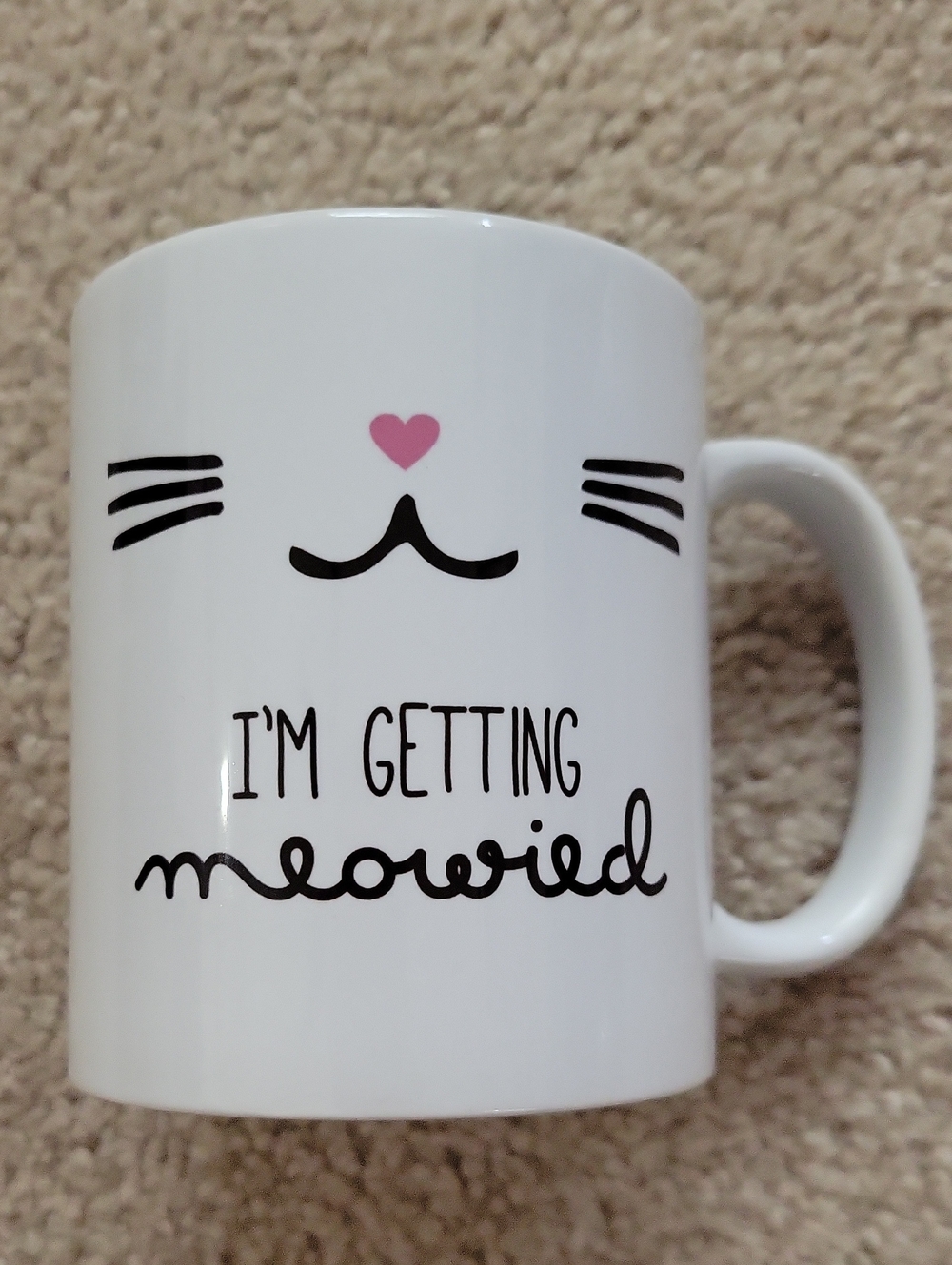I'm Getting Meowied White Cat Mug